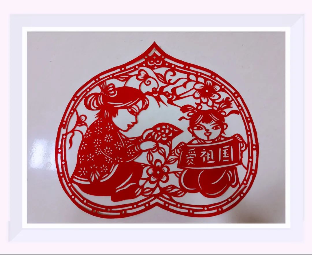 神农镇剪纸庆国庆喜迎二十大